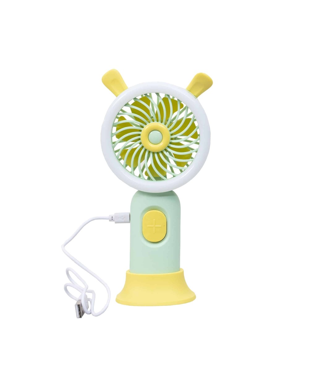 Ventilator de mana, alimentare USB, 3.7w, 3 viteze si suport, verde / ZTS 8241
