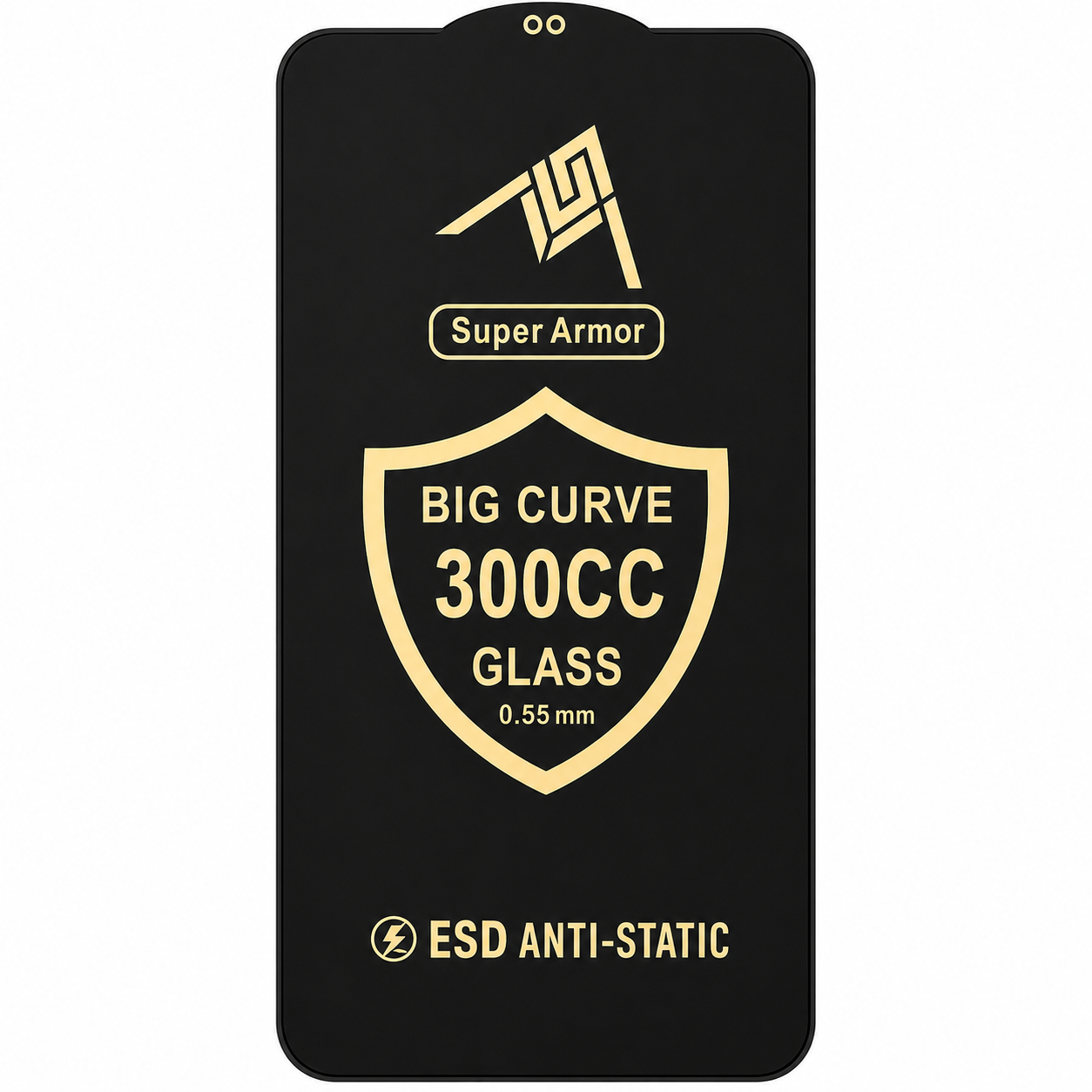 Folie de sticla Samsung Galaxy A15, Big Curve 300CC, 0.55 mm, margini curbate, negre