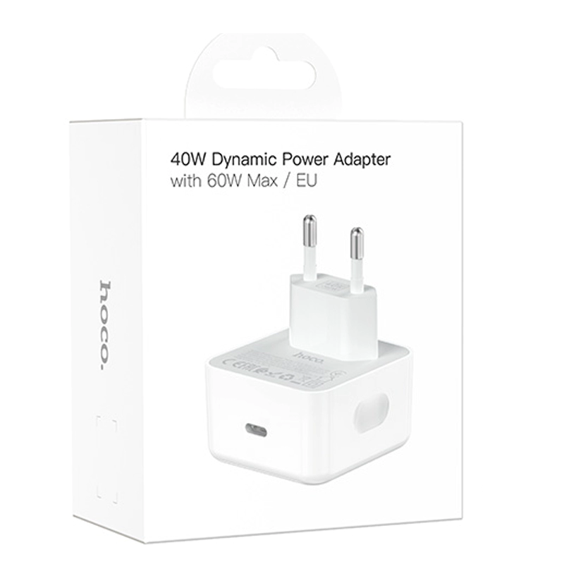 Hoco (C161A) - Incarcatoare Priz, USB-C, 40W, FastCharger, White