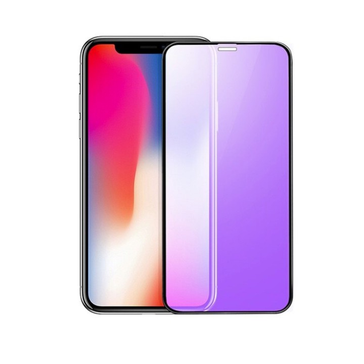 Folie de Protectie, , pentru iPhone 15 Pro Max, Ceramic Anti-Blue, 9H, Protectie Ochi, Anti-Soc, Mov