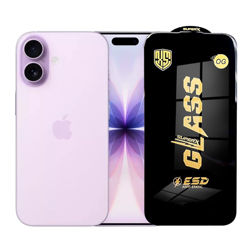 Folie sticla Apple iPhone 16 Pro, Full Glue SuperX, ESD, margini negre