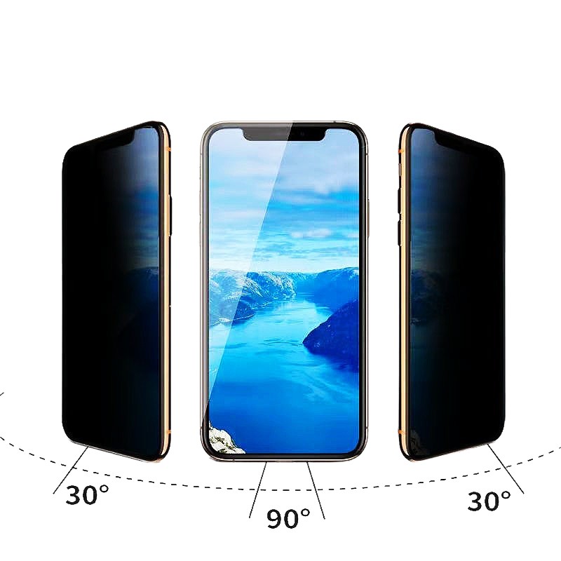 Folie de Sticla Securizata pentru Apple iPhone 15, , Privacy 30°, Vizibilitate HD, Protectie Completa 9D, Anti-Amprenta, Protectie Confidentialitate, Negru 3