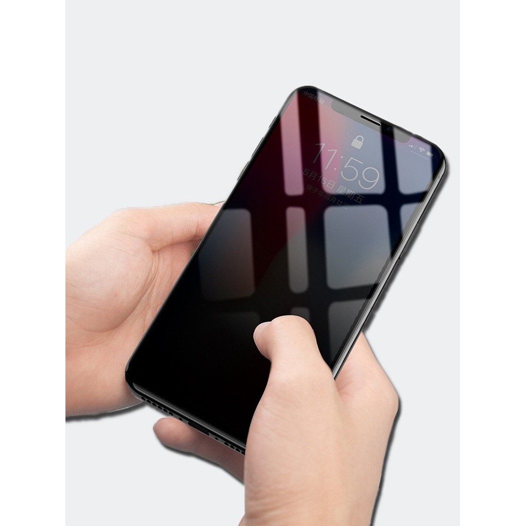 Folie de Sticla Securizata pentru Apple iPhone 15, , Privacy 30°, Vizibilitate HD, Protectie Completa 9D, Anti-Amprenta, Protectie Confidentialitate, Negru 2