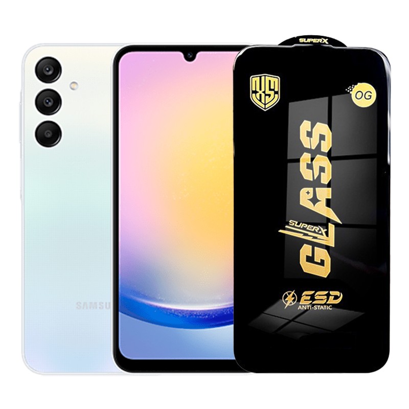 Folie de Protectie pentru Samsung Galaxy A25, , Sticla Securizata ESD, Margini Negre, Rezistenta la Zgirieturi, Antistatica, 0.35 mm, Transparenta