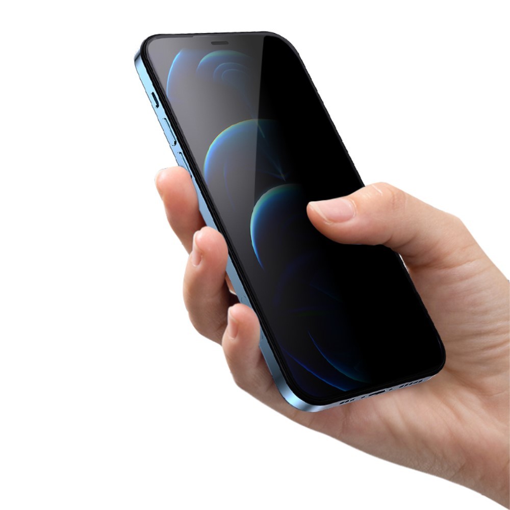 Folie protectie pentru iPhone 14 Plus, Sticla securizata, temperata, duritate 9H, Privacy 360, Transparenta, Protectie Completa 5