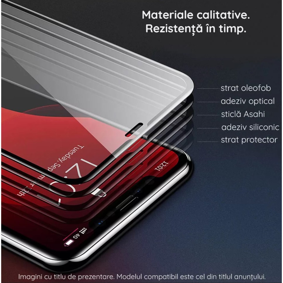 Folie Sticla ® pentru Apple iPhone 14 Pro Max 111D Negru 3
