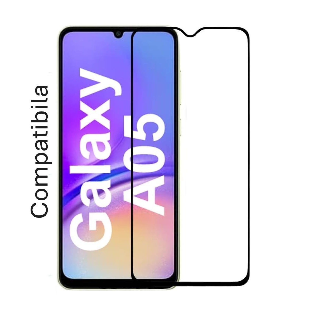 Folie Sticla Securizata, , Compatibila cu Samsung A05, Full Cover 111D, HD, Margini Negre, Transparenta 2
