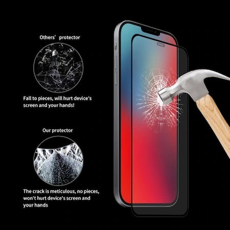 Folie Sticla securizata, , compatibila cu Xiaomi Redmi 12C, Full Glue, cu margini negre 2