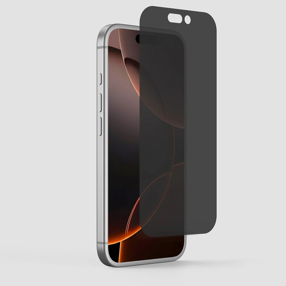 Folie Sticla Securizata, , Pentru Apple iPhone 16 Pro Max, Privacy Classic, 2.5D, Confidentialitate 30°, Negru Transparent
