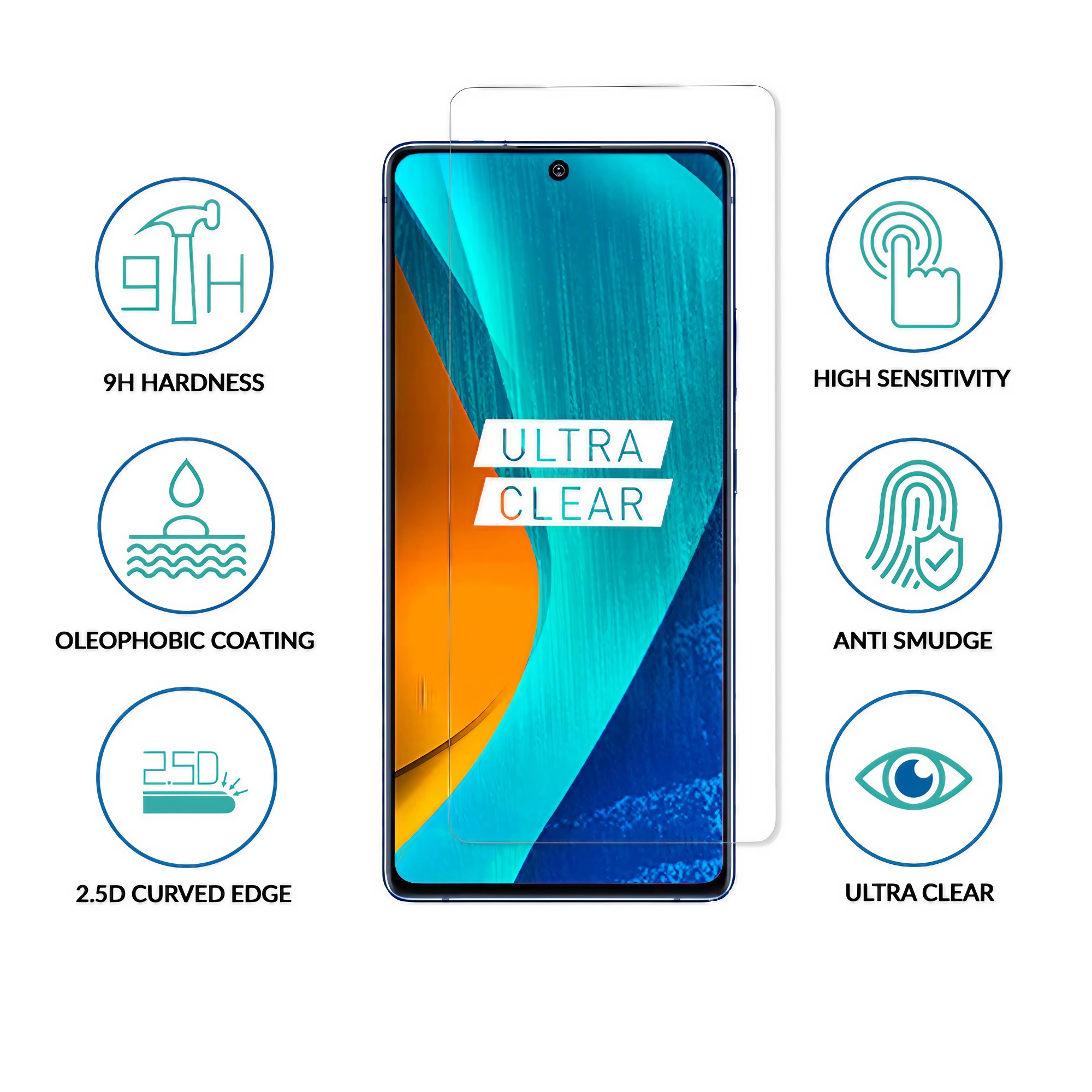 Folie Sticla Securizata, , Pentru Samsung Galaxy A55, 2.5D, HD, Transparenta 5