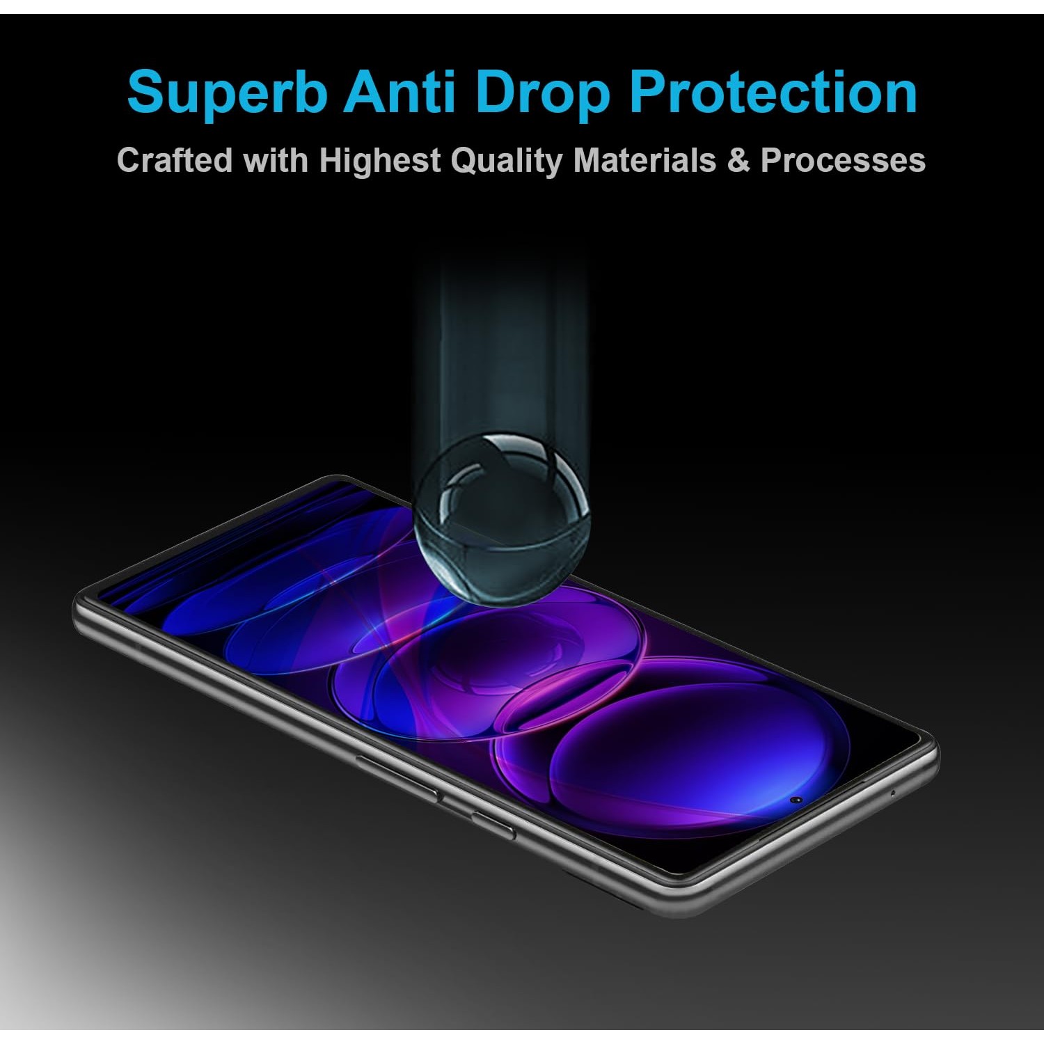 Folie Sticla Securizata, , Pentru Xiaomi Redmi 12 5G, Full Glue, Margini Negre, Transparent 4