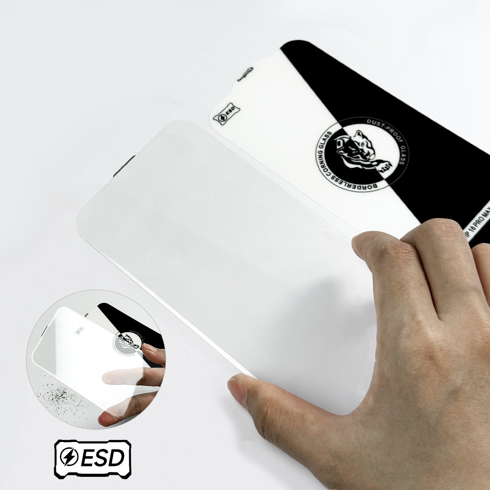 Folie sticla Apple Iphone 17, Borderless Corner Glass, ESD, premium, margini curbate transparente 2