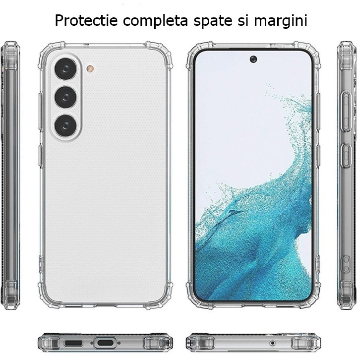 Husa de protectie , TPU, pentru Samsung A34 5G, Antisoc, Protectie colturi, Rezistenta la impact, Transparenta 5