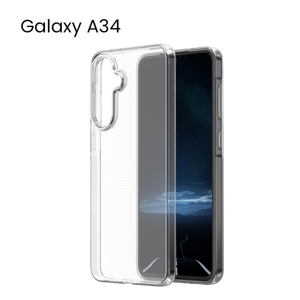 Husa de Protectie, , Husa de Protectie pentru Samsung Galaxy A34 5G, tip Carcasa, subtire din Silicon TPU, 1 mm, Protect Plus, Transparenta 2