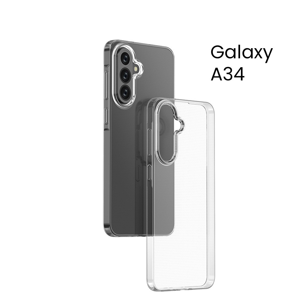 Husa de Protectie, , Husa de Protectie pentru Samsung Galaxy A34 5G, tip Carcasa, subtire din Silicon TPU, 1 mm, Protect Plus, Transparenta 4
