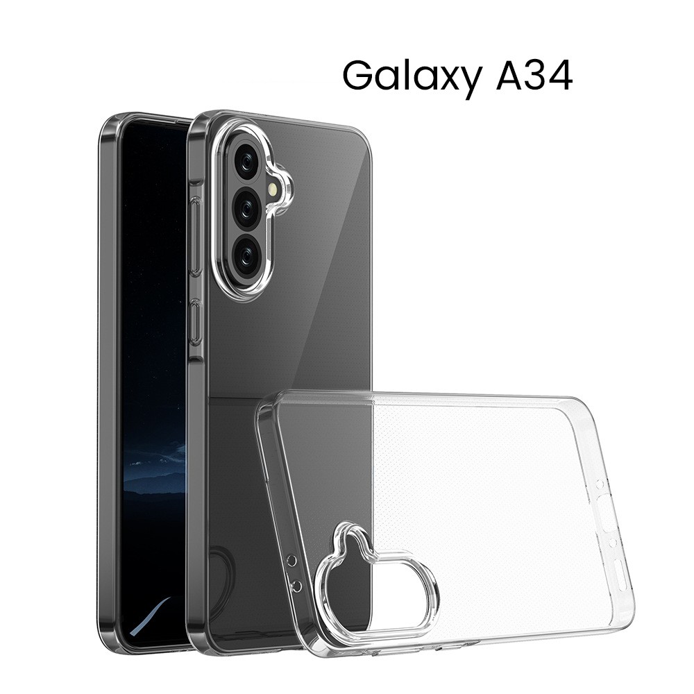 Husa de Protectie, , Husa de Protectie pentru Samsung Galaxy A34 5G, tip Carcasa, subtire din Silicon TPU, 1 mm, Protect Plus, Transparenta 3