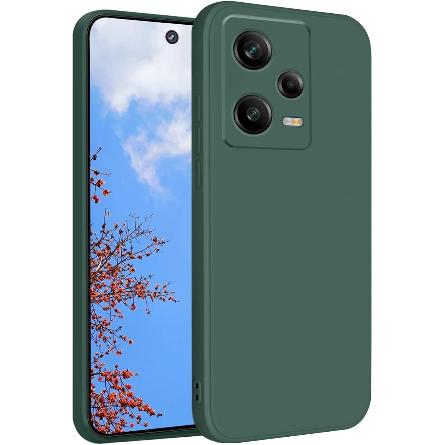 Husa de Protectie, , pentru Xiaomi Redmi Note 12 Pro 5G, Liquid Silicone, cu Microfibra pe Interior, Protectie Antisoc, Compatibil Incarcare Wireless, Verde
