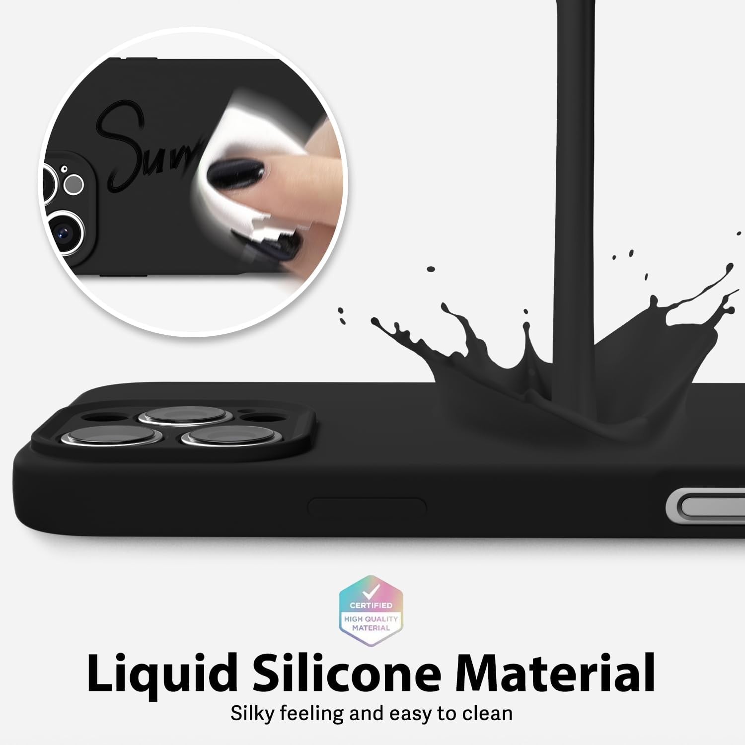 Husa de Protectie Matte TPU, , pentru Apple iPhone 16 Pro Max, Protectie Camera, Antisoc, Antizgariere, Antialunecare, Acoperire Completa, Negru 3