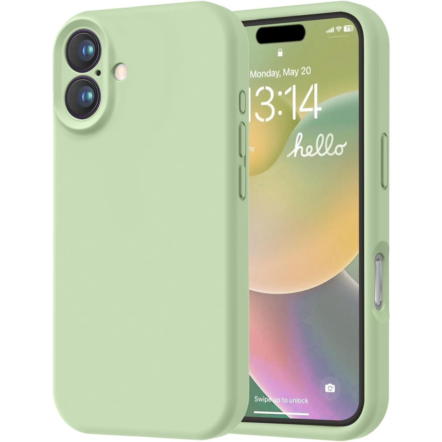 Husa de Protectie Matte TPU, , pentru Apple iPhone 16, Protectie Camera, Antisoc, Antizgariere, Antialunecare, Acoperire Completa, Verde 4