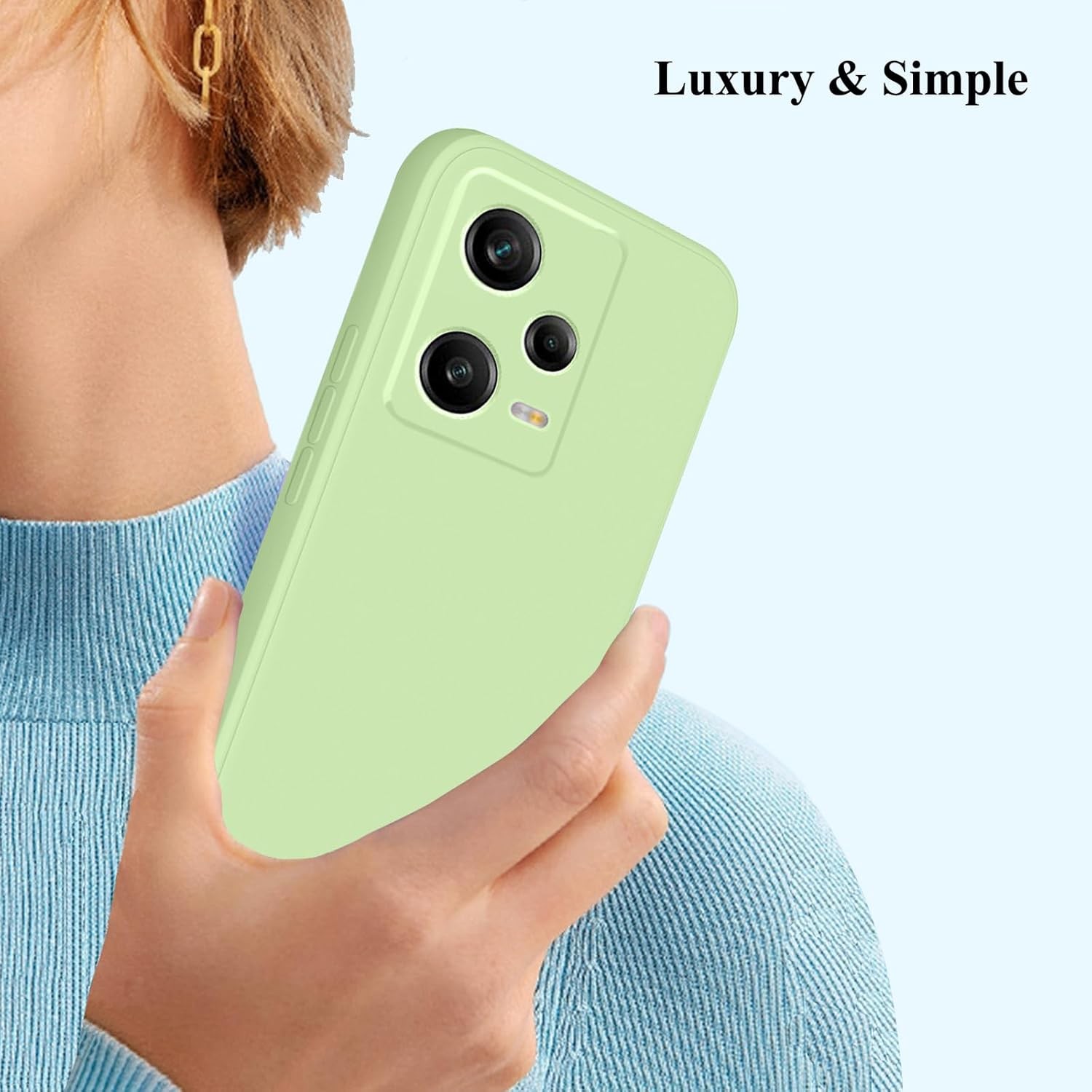Husa de Protectie Matte TPU, , pentru Xiaomi Redmi 12 Pro, Protectie Camera, Antisoc, Antizgariere, Antialunecare, Acoperire Completa, Verde 5