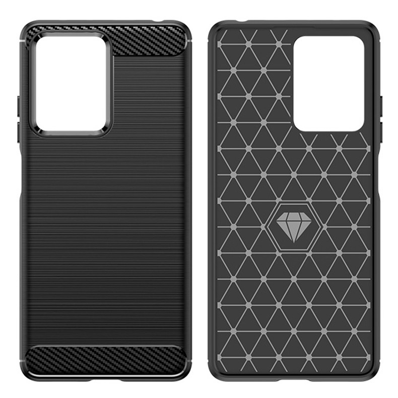 Husa de Protectie pentru Xiaomi Redmi 12 Pro, , Protectie 360, din TPU cu element de Carbon, Anti Alunecare, 1.8 mm, Negru 4