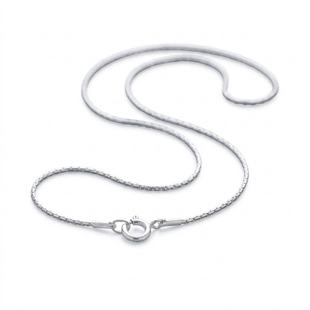 Lantisor din Argint 925, Jolie Silver, pentru Dama, Model Sfoara, 1.7 g, 38 cm, Design Delicat si Romantic, Argintiu 4