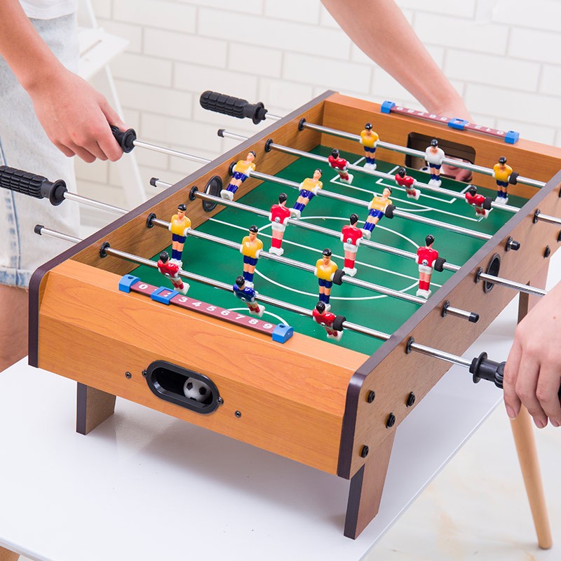 Masa de Fotbal cu Teren si 18 Jucatori , 6 Manere, cu Tablou pentru Scor, din Metal, Lemn si ABS, 69 x 36.5 x 23 cm, cu Picioare, pentru copii/adulti 4