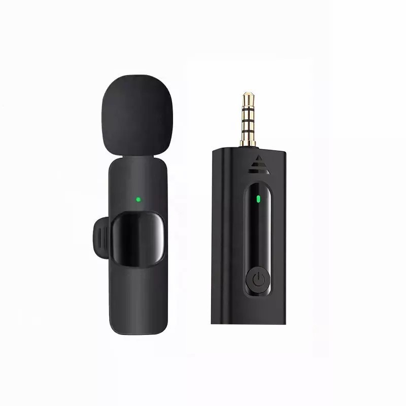 Microfon Lavaliera Wireless, , 1 Microfon si 1 Receptor 3.5 mm, Autonomie 1-3h, Bluetooth 5.0, >70dB, Baterie 50 mAh, Negru 3