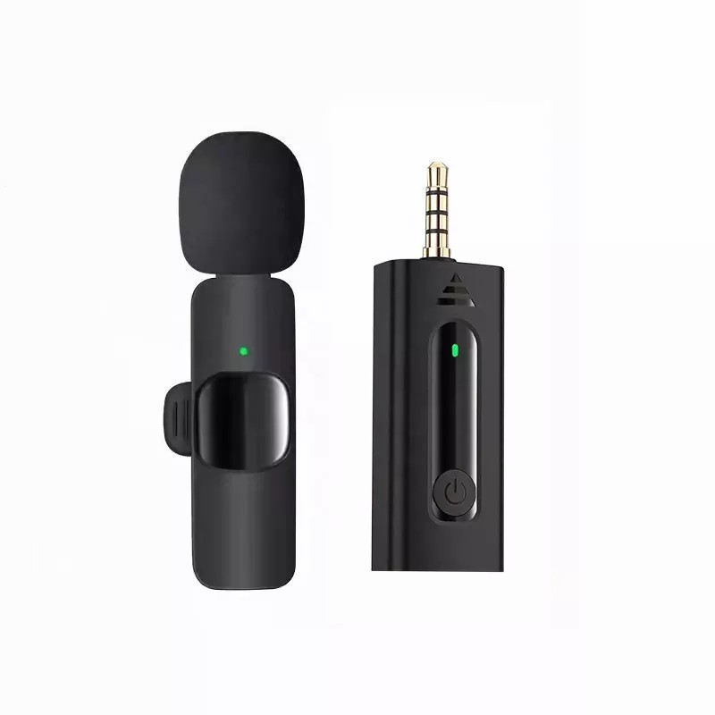 Microfon Lavaliera Wireless, , 1 Microfon si 1 Receptor 3.5 mm, Autonomie 1-3h, Bluetooth 5.0, >70dB, Baterie 50 mAh, Negru