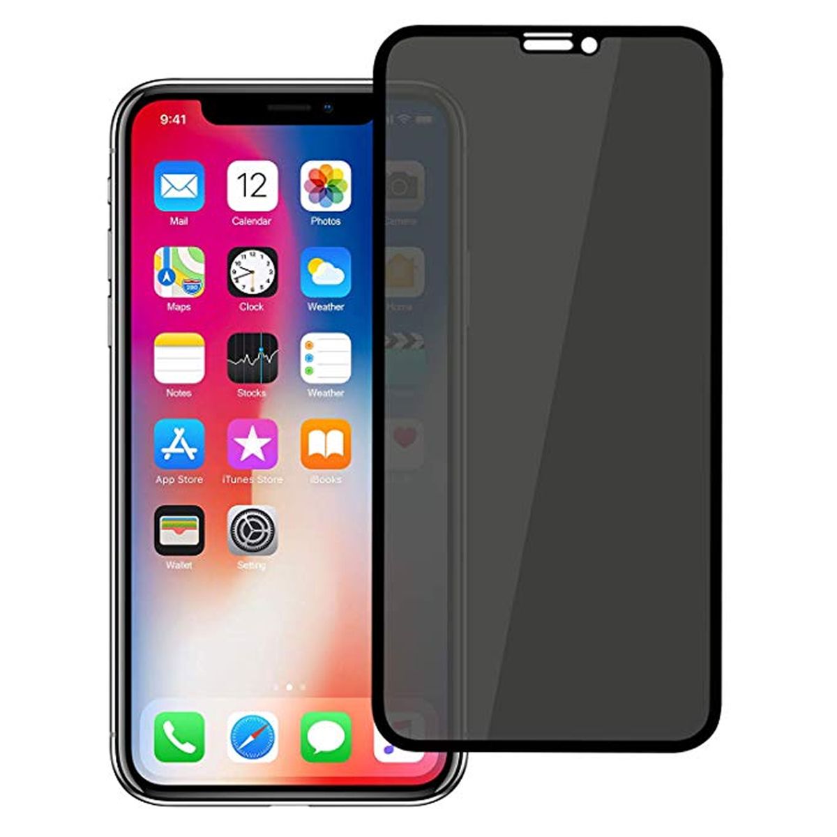 Folie sticla Apple iPhone 14, Full Glue Privacy, margini negre