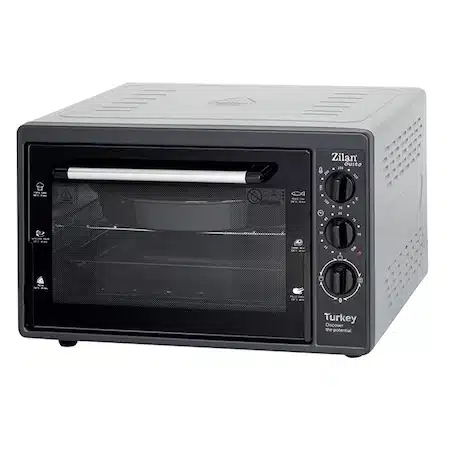 Cuptor electric Zilan, capacitate 38 Litri, putere 1500W, timer control 90 min, gratar, tava dreptunghiulara, negru / ZLN 5320_G