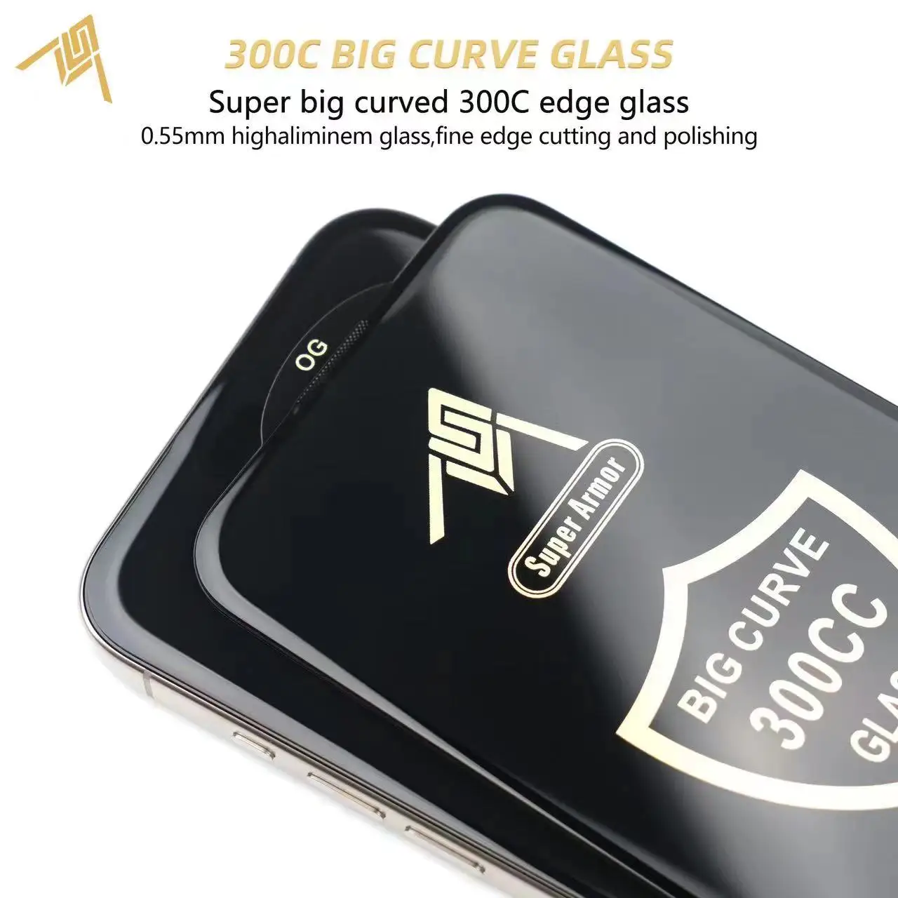 Folie de sticla Samsung Galaxy A17, Big Curve 300CC, 0.55 mm, margini curbate, negre