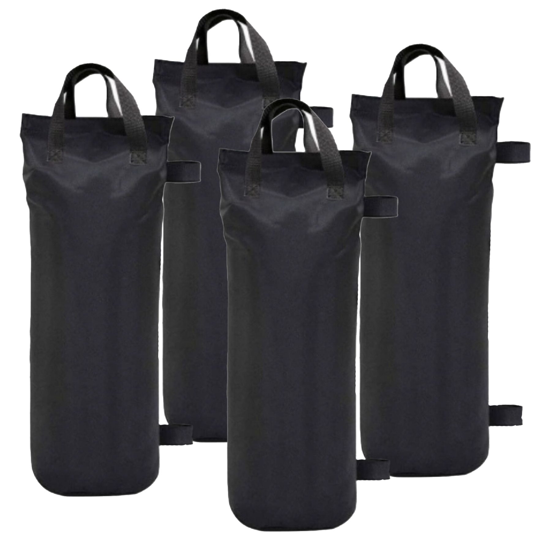 Saci de Ancorare Cort/Pavilion, , Set 4 Bucati cu un Buzunar, Saci pentru Fixare Pavilion, 45 x 20 x 20 cm, Negru