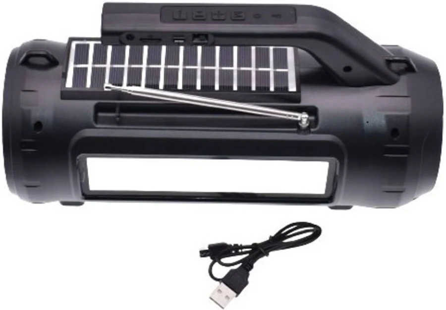 Boxa bluetooth HF-U39, MP3/USB/MicroSD reader, Radio FM, functie Hands-Free, incarcare solara, neagra 3