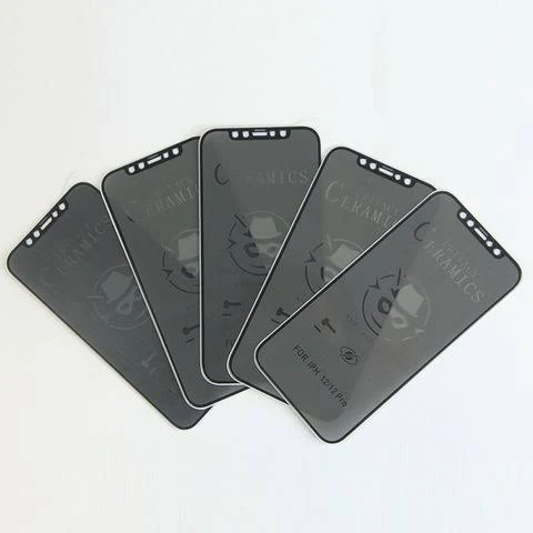Folie de protectie Apple iPhone 16, Matte Privacy Ceramic, margini negre 2