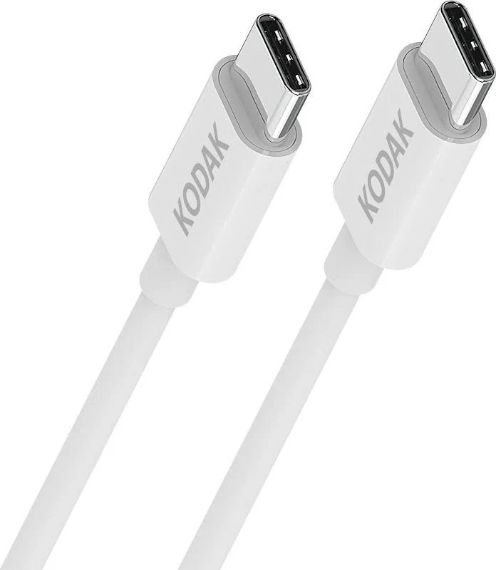 Cablu de date si incarcare KODAK, Type-C to Type-C, 1 metru, 2A/10W/5V, alb 3