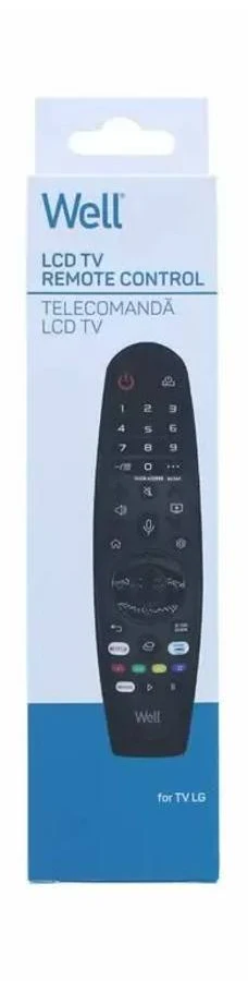 Telecomanda universala TV LED/LCD LG, Well RC-UNIV-LG01-WL, neagra 2