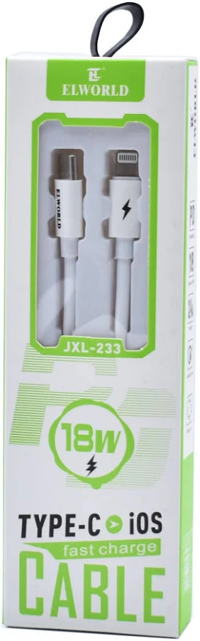 Cablu de date si incarcare Type-C to Lightning JXL-233, 18W, alb 2