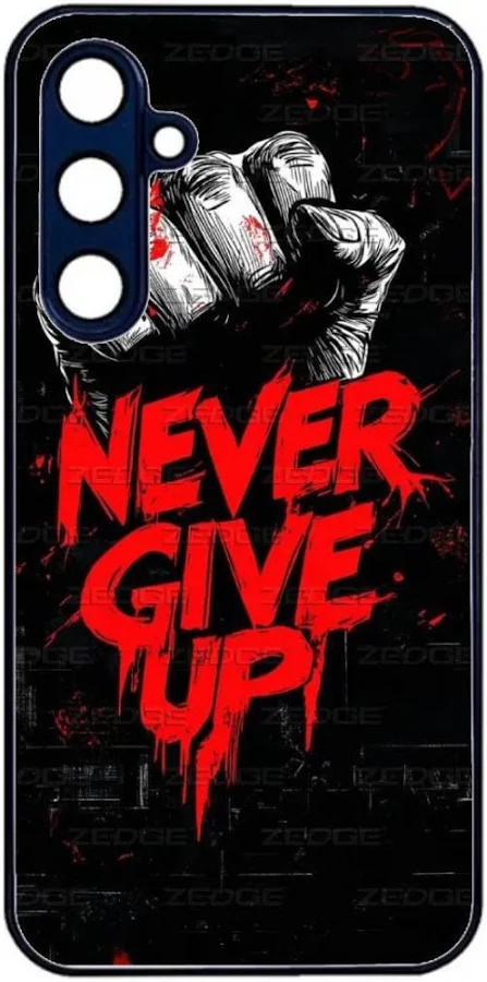 Husa Samsung Galaxy S23 Ultra, Colorful Aluminium TPU, mesaj Never Give Up