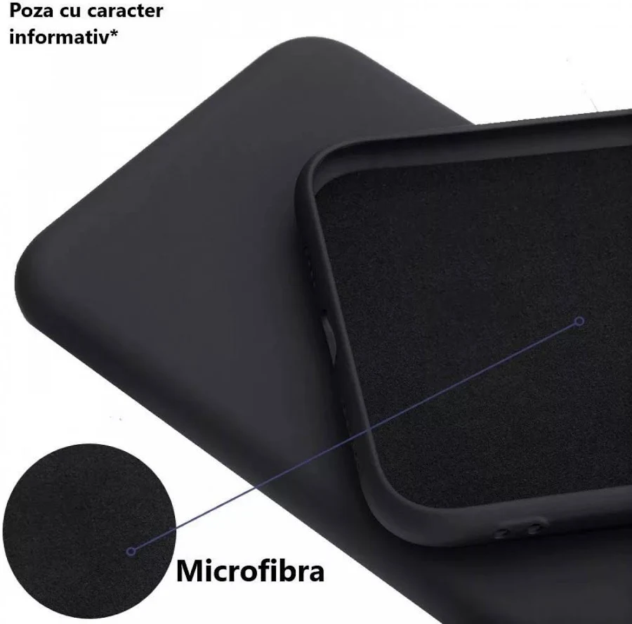 Husa Samsung Galaxy S25 FE Luxury Silicone, catifea in interior, protectie camere, negru 2