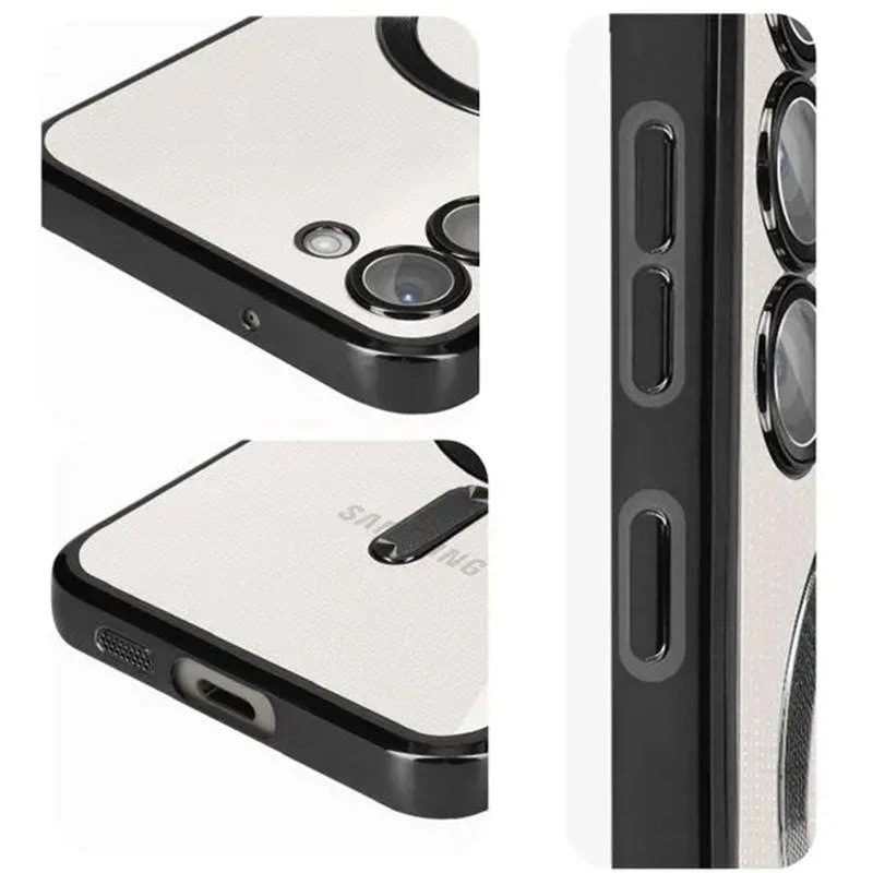 Husa Samsung Galaxy A16 5G, Electroplating Magsafe TPU, protectie camera, neagra 2