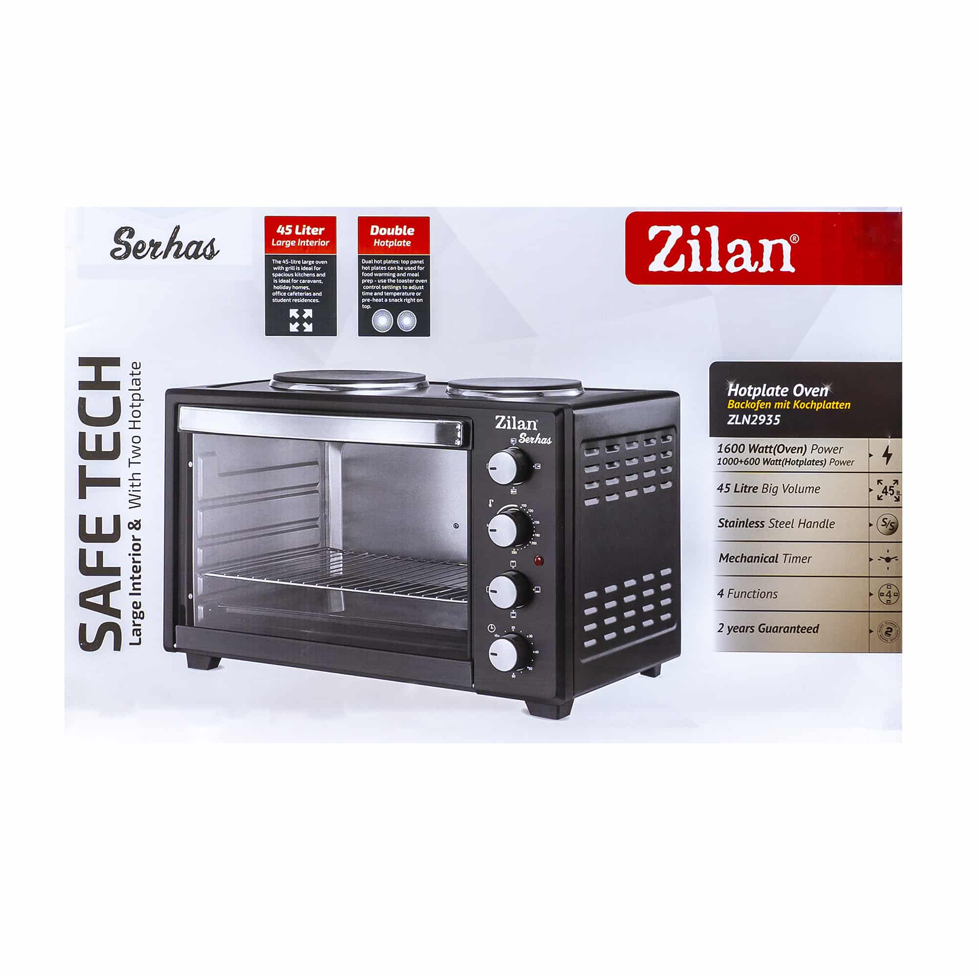 Cuptor electric cu plita Serhas, capacitate 45 l, putere 1600 W, timer / ZLN 2935 5