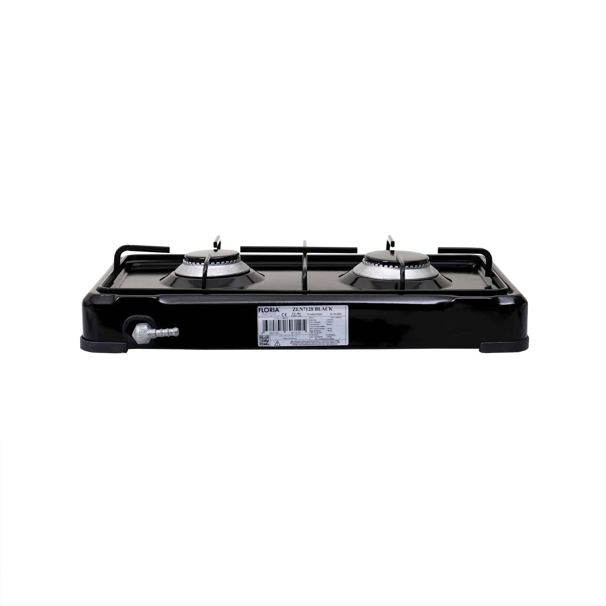 Aragaz Floria cu 2 ochiuri, alimentare butelie, negru / ZLN 7128 4