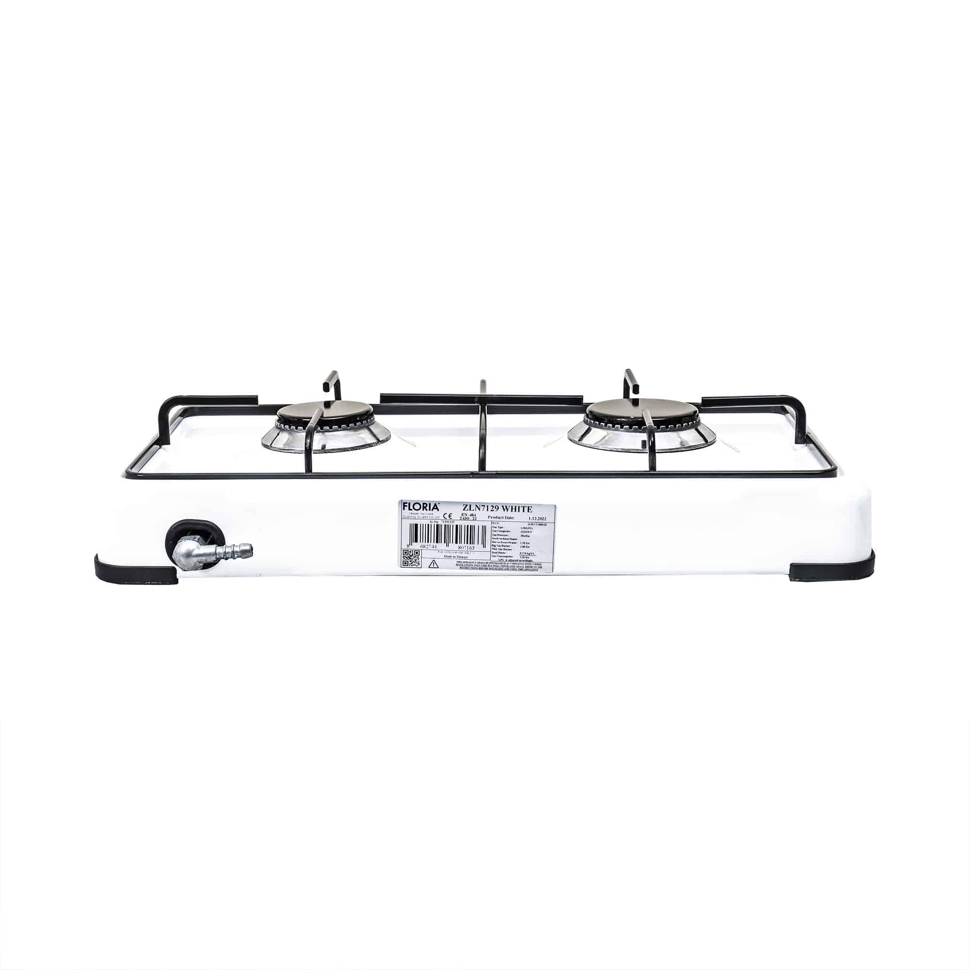 Aragaz Floria cu 2 ochiuri, alimentare butelie, alb / ZLN 7129 4